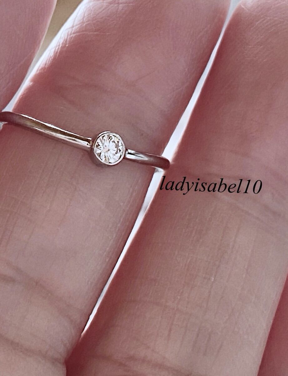 Tiffany & Co Elsa Peretti Platinum .08ct Diamond Wave Narrow Tiffany & Co Elsa Peretti Platinum .08ct Diamond Wave Narrow