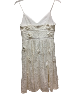 Michael Kors Ladies Juniors White Crochet Lace Spaghetti Strap