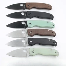 New S30V Blade Carbon Fiber Handle Lock Back Camping Folding Pocket Knife TF229