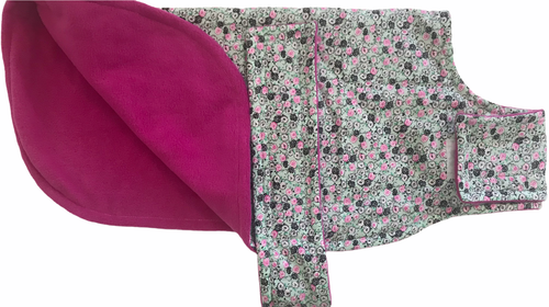 Mali Dog Coat Jacket Jumper Cover Rug Poplin & POLAR FLEECE X LARGE 58cm - Picture 2 of 7