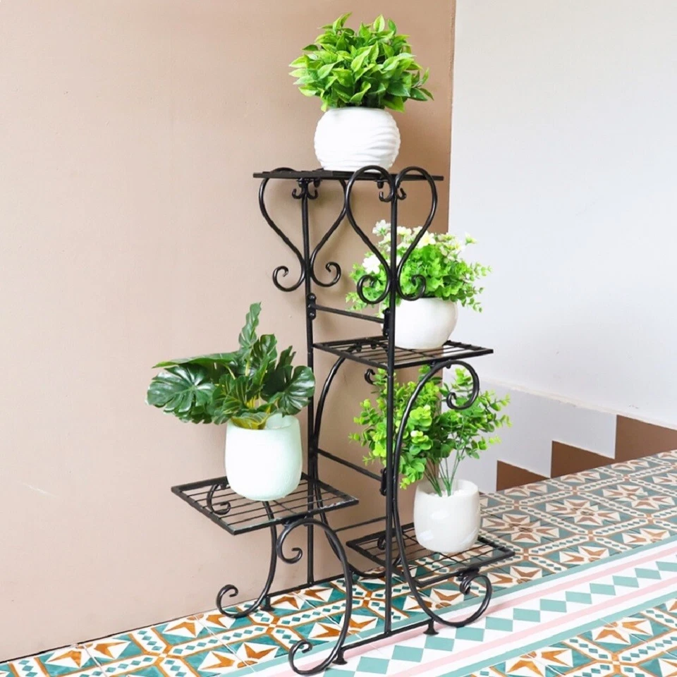 Metall Blumenständer Blumenregal Pflanzregal Pflanzentreppe für Innen Außen DEKO - Bild 2 von 4
