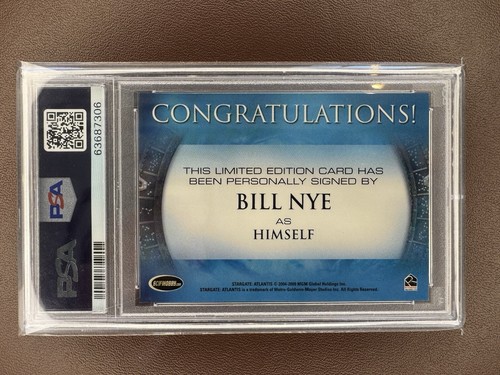Bill Nye 2009 Stargate Heroes - Stargate Atlantis Autos - Population 1 - PSA 9 - Picture 2 of 2