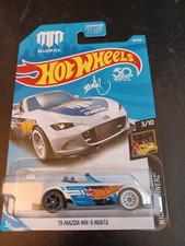 HOT WHEELS 15 MAZDA MX-5 MIATA MAD MIKE JDM 3/10 40/365 Nightburnerz White MX5