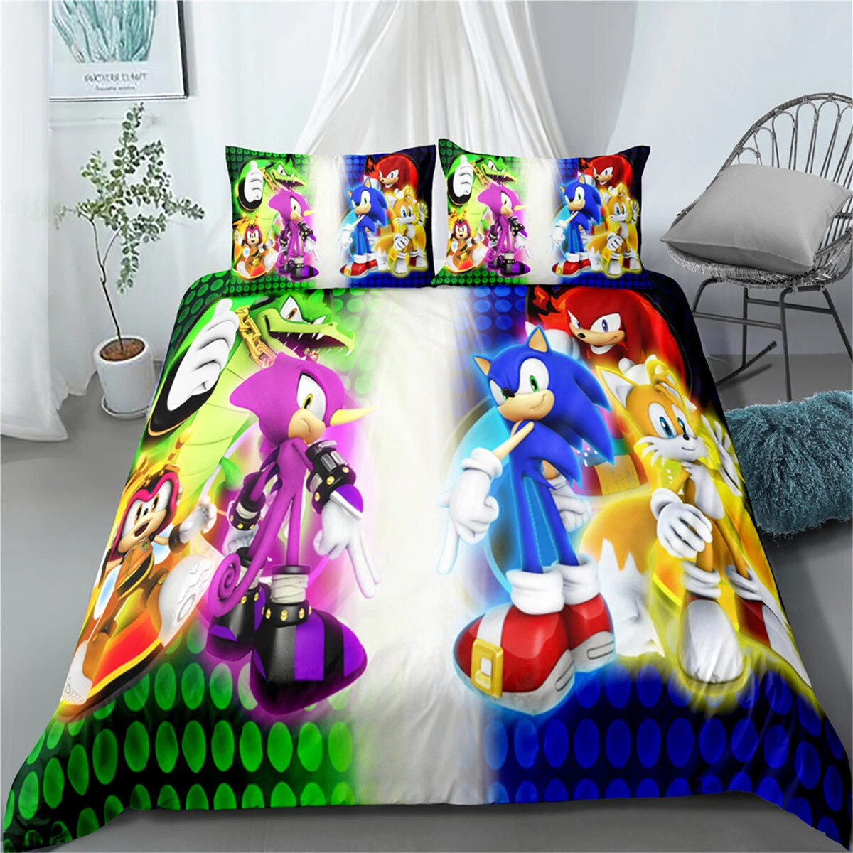 Sonic the Hedgehog Bedding Set, Gift for Friends