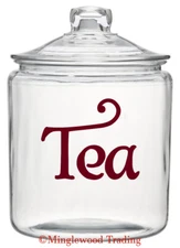 TEA Vinyl Sticker - Kitchen Organization Label - Die Cut Decal - Bags -  Swash