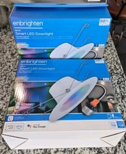 2 Pack - Enbrighten Smart LED Downlight Dimmable Wi-Fi  65 W White E26