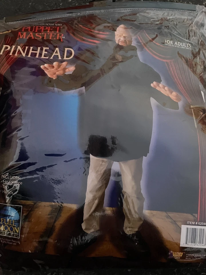 Disfraz de Titiritero Cabeza de Alfiler Adulto CON Tocado, Estándar hasta 42 en pecho Foto 2 de 4