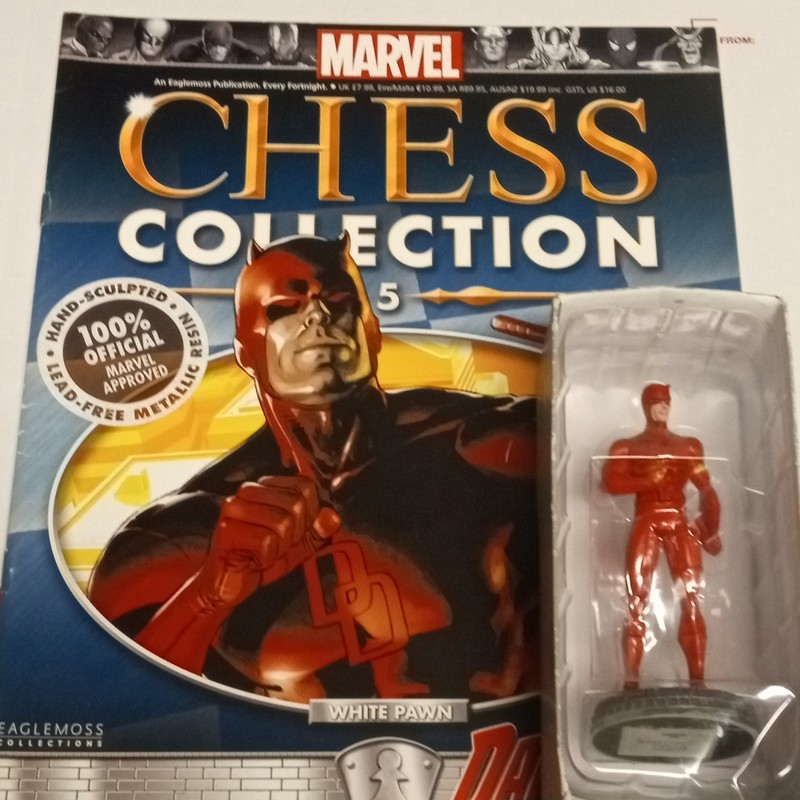 Eaglemoss Daredevil Resin Figurine Marvel Chess Collection White Pawn