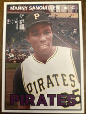 PITTSBURGH PIRATES: Manny Sanguillen Custom Modern 1967 Style Art Card