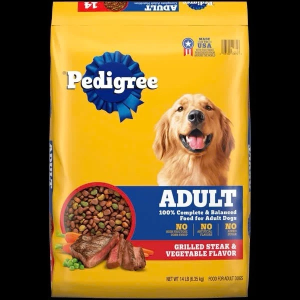 Pedigree Adult Large Dog Dry Food Grilled Steak & Vegetable No Artificial Flavo…