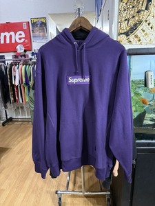 Purple Supreme Box Logo Hoodie | eBay