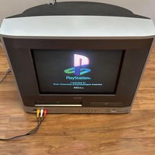 Toshiba MW14F51 14" Flat Screen Retro Gaming CRT Color TV - DVD/VCR Needs Repair