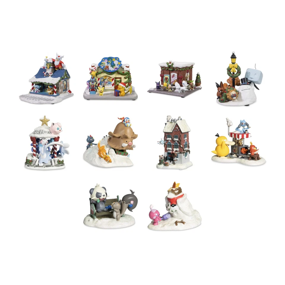 Figuras Diorama Holiday Pokemon Village Navidad Escarlata Violeta Nintendo Switch