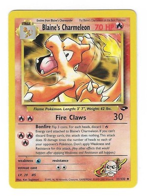 Blaine's Charmeleon 31/132 - Gym Challenge - Vintage Pokémon TCG - WoTC - LP