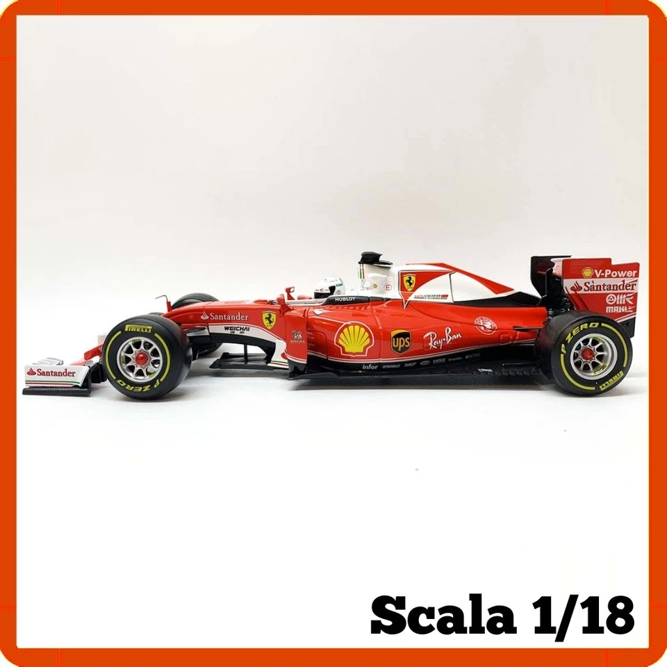 Modellino auto statico scala 1/18 diecast FERRARI SF16-H VETTEL Bburago Burago - Immagine 4 di 4