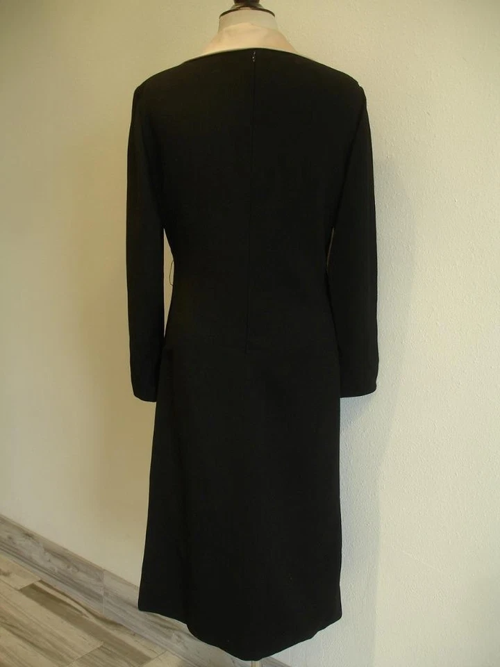 Women's L Vtg 1950's Adele Simpson Elizabeth Arden Black Pink Formal Dress USA - Image 4 of 4