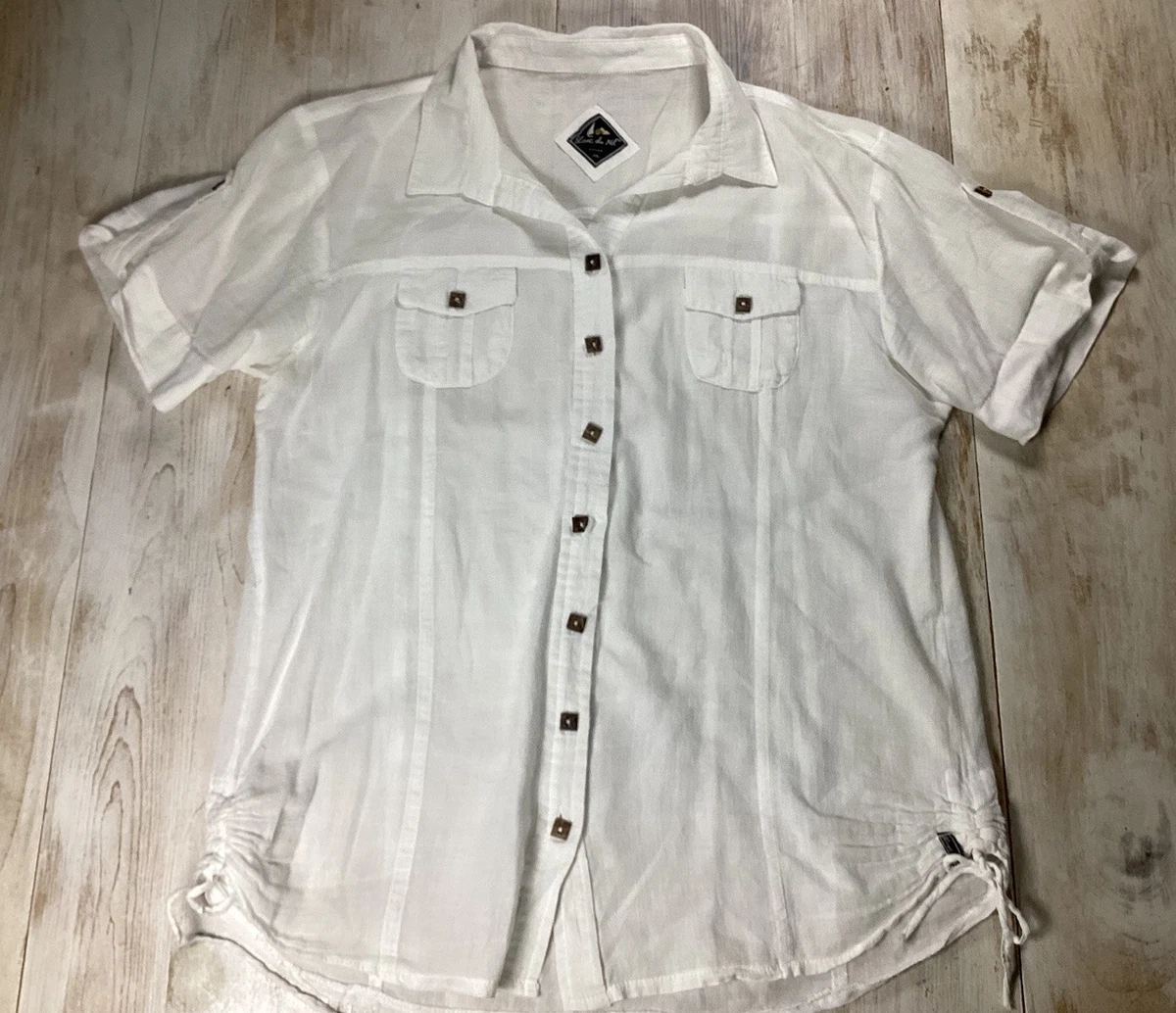 Chemisier Tunique Court Blanc Du Nil Blanc Dentelle Coton - Taille S/M 34/36 - Occasion TB