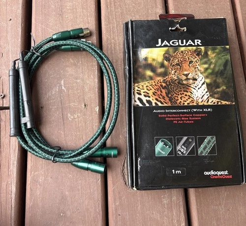 AudioQuest Jaguar DBS 36v XLR Cable Male to Female Green Black
