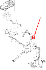 Tubo flessibile sistema di raffreddamento liquido di raffreddamento PORSCHE CAYENNE 92A 95810665730 NUOVO ORIGINALE