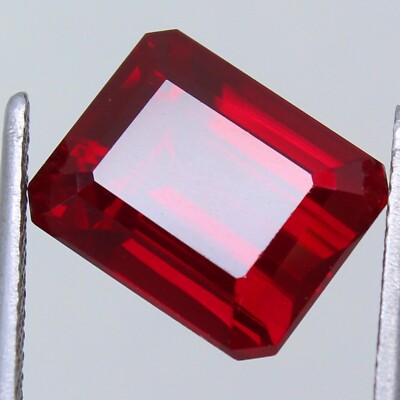 Natural 10.05 Ct Certified Burma Pigeon Blood Red Ruby 12x10 MM Emerald Gemstone