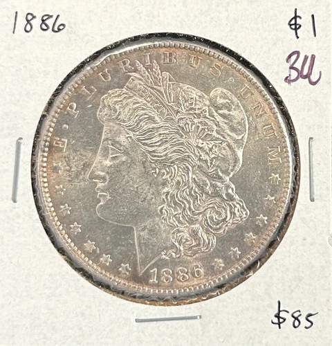 1886 - US Morgan Silver Dollar - Brilliant Uncirculated