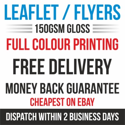 5000 A6 A5 A4 Flyer Prospekte vollfarbig bedruckt Flyer Faltblatt Druck ~0,99£