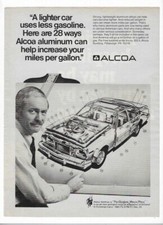 Alcoa Aluminum American Cars Gas Efficiency 1978 Vintage Print Advertisement Alcoa Aluminum American Cars Gas Efficiency 1978 Vintage Print Advertisement