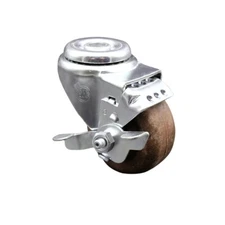 3 Inch SS High Temp Glass Filled Nylon Swivel Bolt Hole Caster with Brake SCC