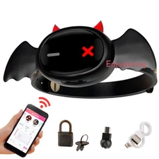 QIUI Electro E-Stim Collar Electric Little Devil App Remote Control Restraint
