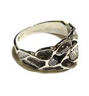 14k white gold .97ct round diamond mens freeform ring 6.4g gents 9.5 — photo 7