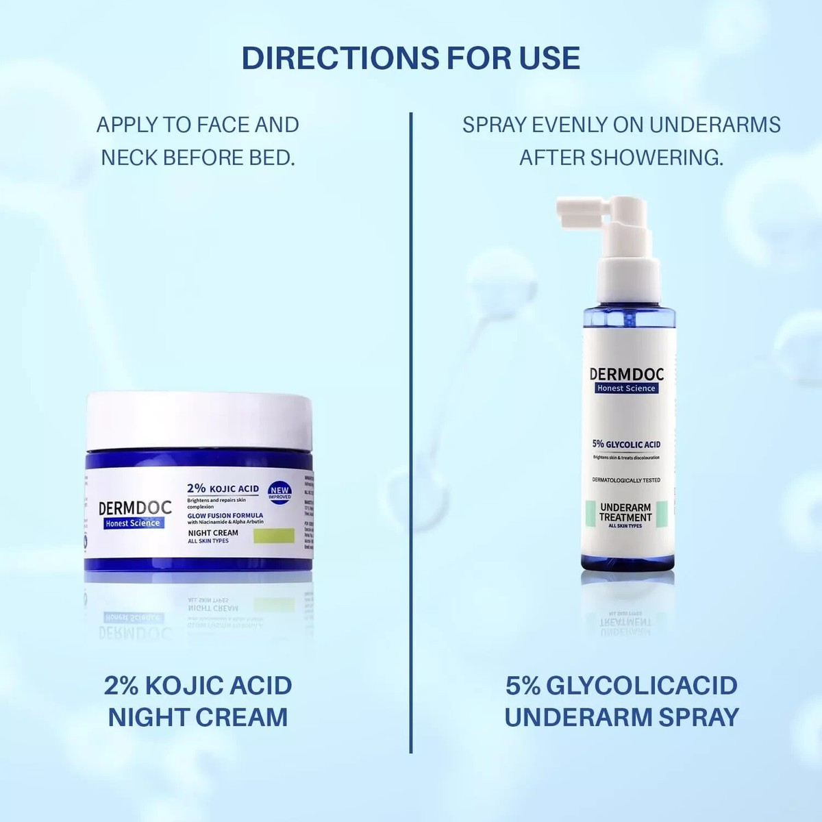 DermDoc Brighten Up Combo Brightening Spray -100 ml Acid Night