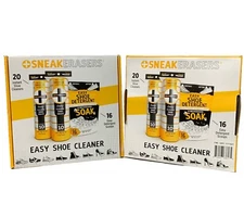 Sneak-Erasers ~ Easy Shoe Cleaner ~ 16 Detergent Scoops & 20 Shoe Cleaners ~ 2PK