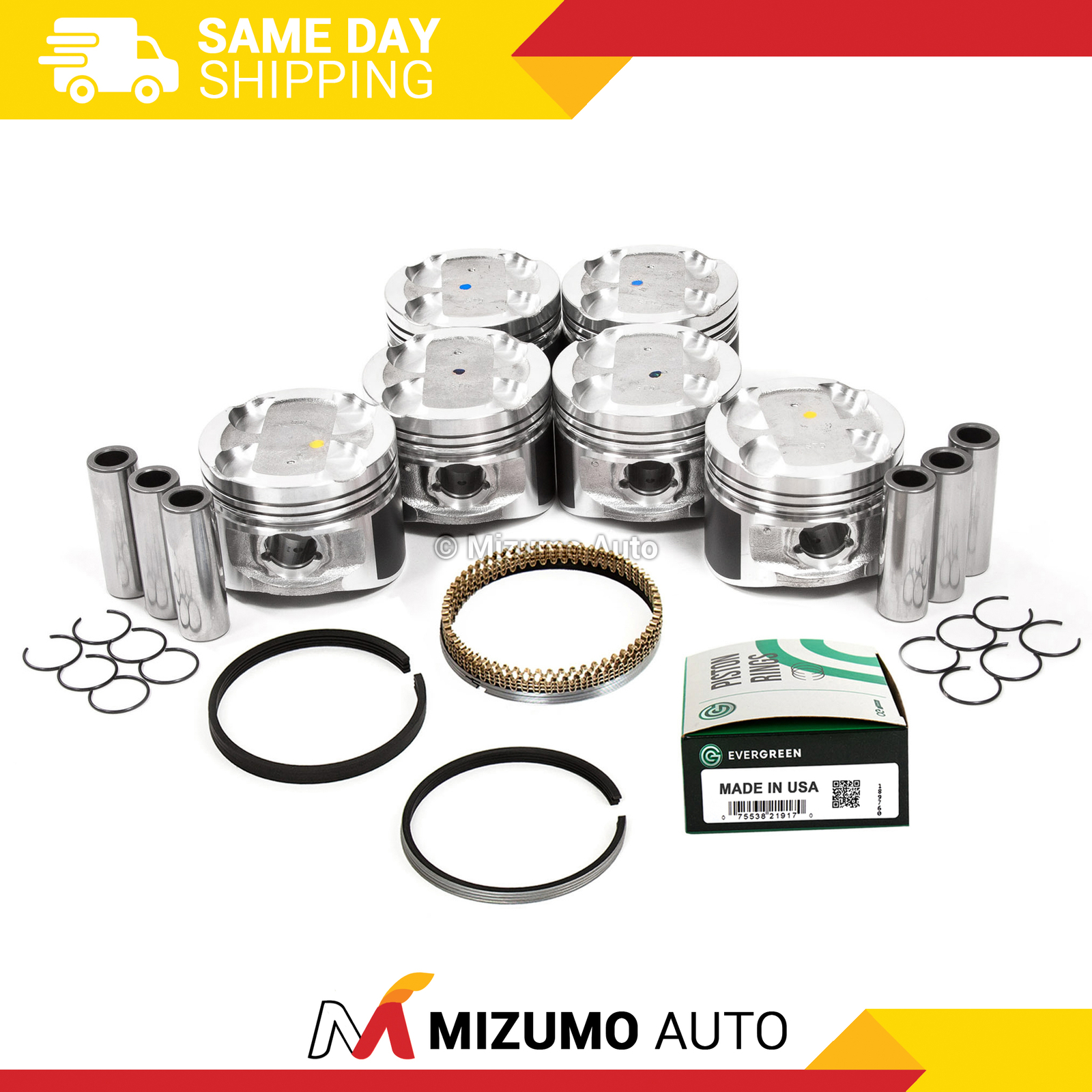 Pistons w/ Rings fit 9397 Lexus ES300 Toyota Supra NonTurbo 3.0L