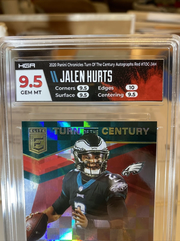 JALEN HURTS 2020 Chronicles Red Elite Turn of the Century RC Auto/99 HGA 9.5/10 - Image 2 of 4