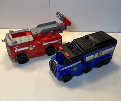 Nickelodeon Rise and Rescue Paw Patrol Chase And Marshall Transforming Car Set