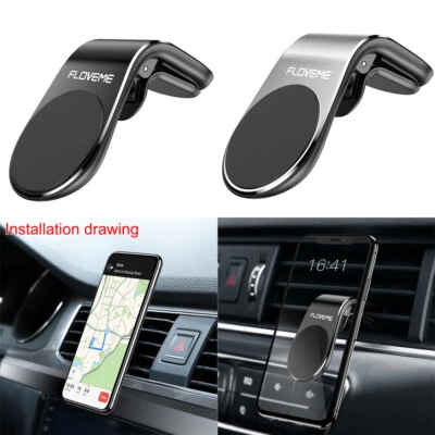 Magnetic Phone Holder Car Mount Stand For iPhone Samsung GPS Phone Universal - Image 1 of 4