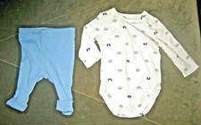 Janie  Jack 0-3 Month One Piece Polar Bear and Blue Pants Set - Size 3M