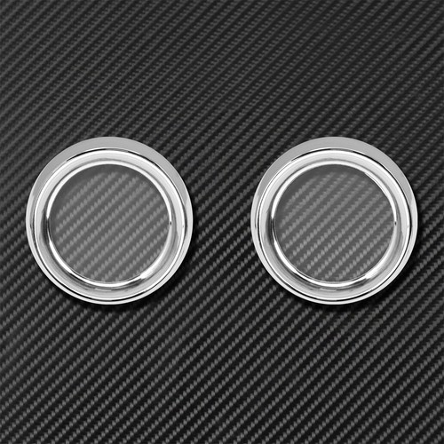 Chrome Clear Trim Ring Bullet Turn Signal Lens Cover Fit For Harley Softail Dyna - Foto 10 di 12