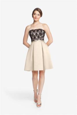 Gather and Gown Bridesmaid Dress Black/Champagne Style Kingston 565 Size 8  | eBay