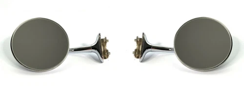 Pair Universal Stainless Steel Peep Mirrors Long Arm Style Ford Dodge Chevy 