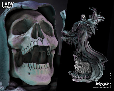 LADY DEATH Statue Marvel Avengers Black Order Resin Model Kit WICKED