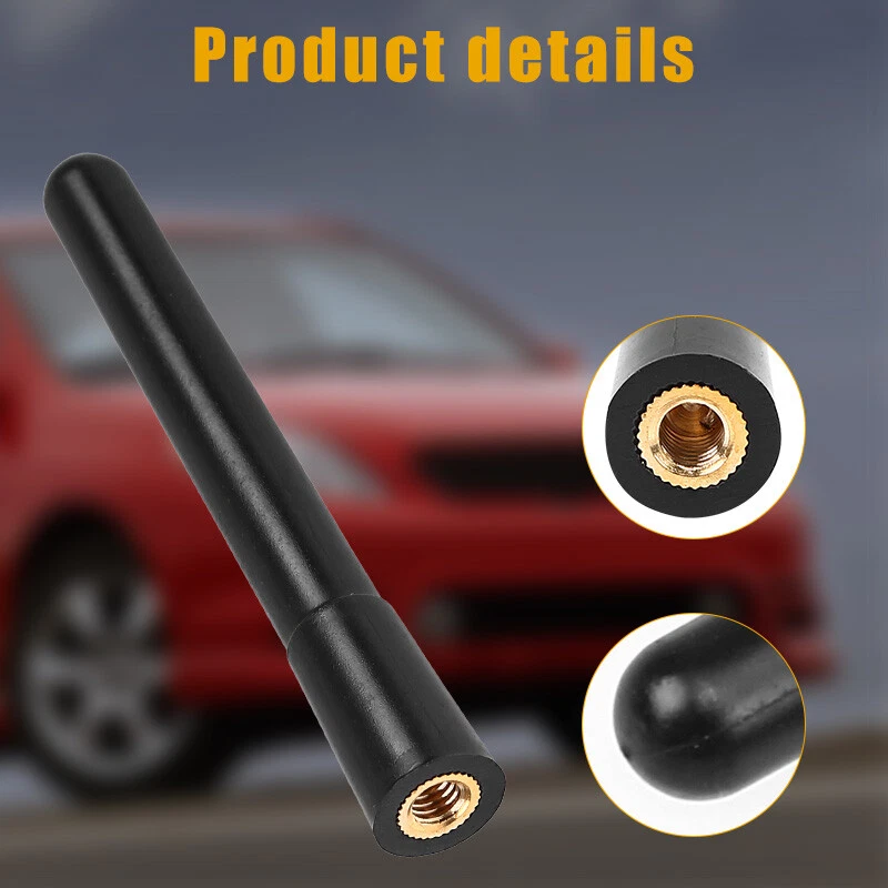 4" Short Black Aluminum Antenna Mast Rod AM/FM for FORD MUSTANG 1979-2009 New - Image 4 of 4