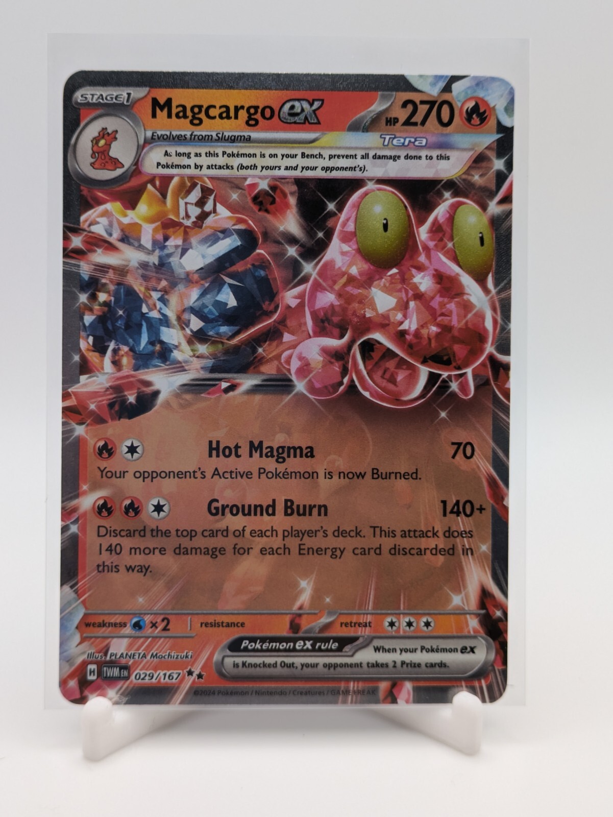 Magcargo ex - 029/167 Twilight Masquerade Double Rare Pokemon - NM/MINT