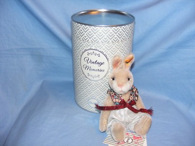 Steiff Vintage Memories Rick Hase 0268343 Brandneu in besonderer runder Geschenkbox