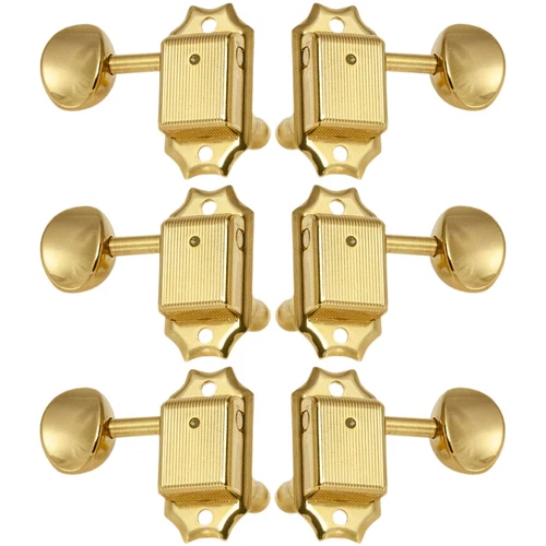 NEW Gotoh SD90-05M Tuners Tuning Vintage Keys Set L3+R3 OVAL Button 3x3 - GOLD