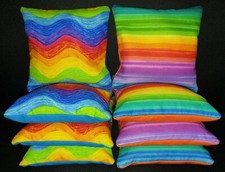 Set Of 8 Rainbow Pride Cornhole Bean Bags FREE SHIPPING