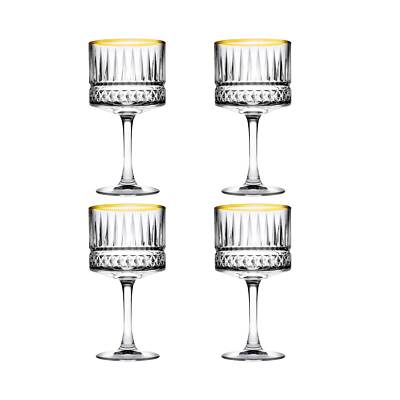 Pasabahce Stilvolle Gin Golden Trinkgläser 4er Set - 500cc -Perfekt für Genießer