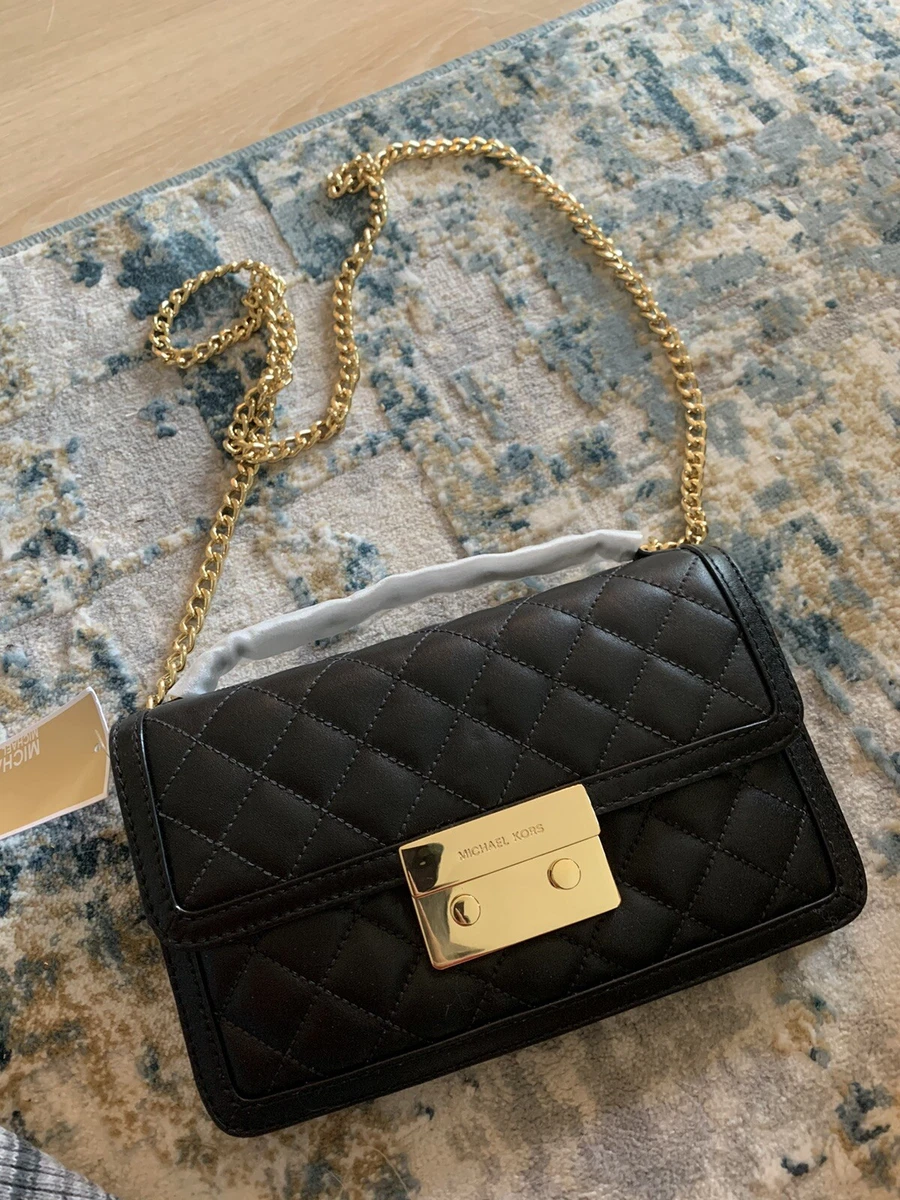 MICHAEL Michael Kors Quilted Chain Shoulder Bag in Black