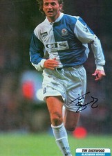 TIM SHERWOOD AUTOGRAPH, BLACKBURN ROVERS, FOOTBALL