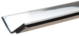 CRL PRT375CH Chrome Plastic 3/4'' Reflective Inside Angle - 96'' Stock Length